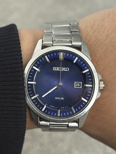 Seiko solar date blue - solar,
