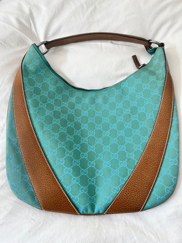 Vintage gucci canvas hobo - canvas,