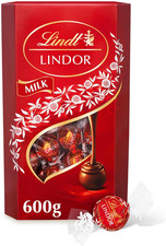 Lindor Milk Chocolate Truffles – 600g Box (Approx. 48 Balls) – Smooth Filling