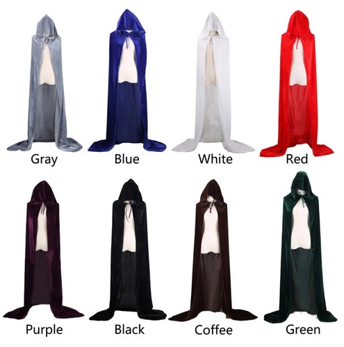 Velvet hooded cape - cape, medieval
