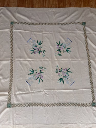 Vintage fine linen embroidered
