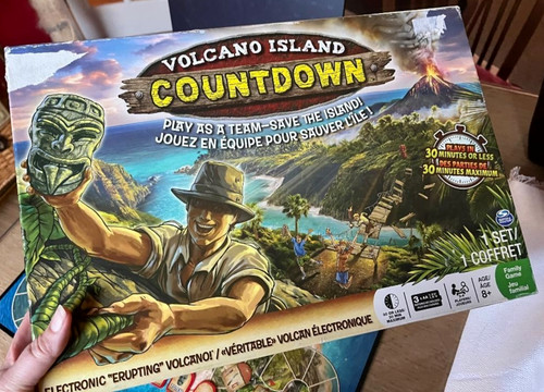 Vintage volcano island - volcano,