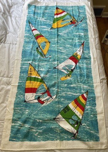 Vintage 80s windsurfing beach - vintage,