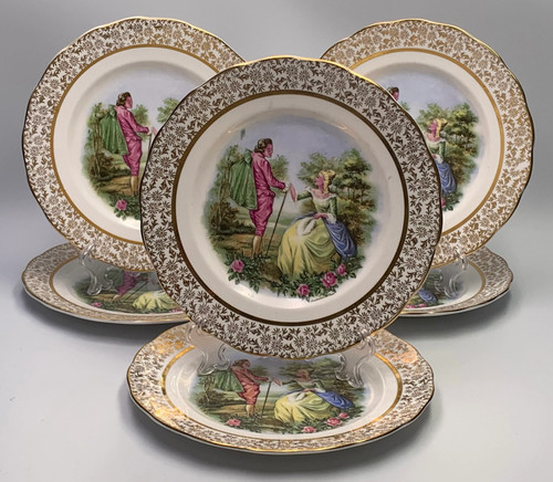 Set six vintage side tea - vintage, side/tea