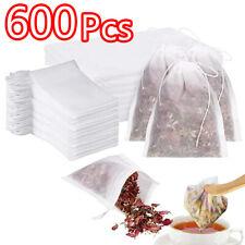 600x Empty Teabags DisposableHeat Seal Filter Pepper Herb Loose Tea Bags 7*5cm