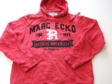 Marc Ecko Hoodie Mens XL Red Hooded Sweatshirt Sweater Pullover