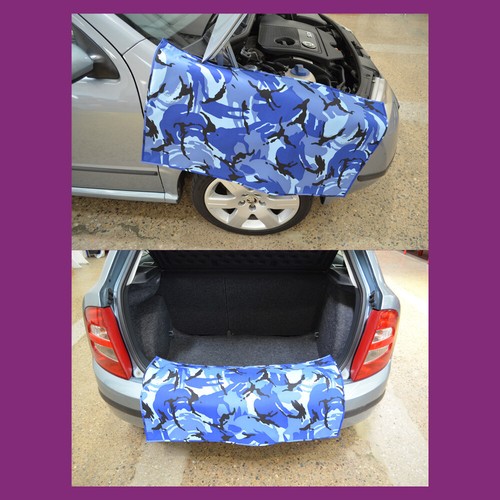 Blue camo wing protector - blue,