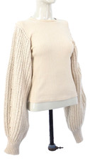 Zara Beige Ribbed Knit Jumper