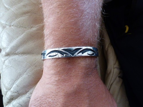 Surfer tribal 925 sterling - or,