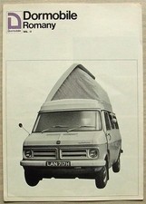 BEDFORD DORMOBILE ROMANY Mk II Motor Caravan Sales Brochure c1970 #B1331