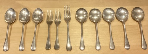 Vintage silver plated spoons - plated,