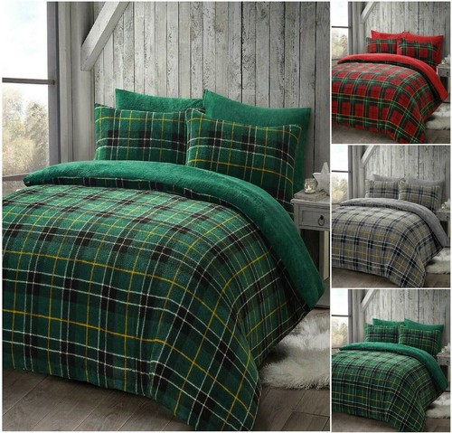 Tartan check flannelette duvet - check,