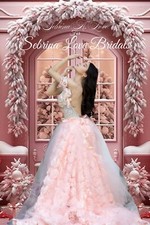 The "LADY JAYNA" Custom Order Blush Lace Tulle Boho Wedding Gown Set