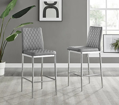 Milan grey diamond stiched - grey,