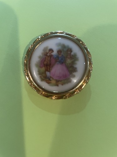 Limoges brooch - limoges,