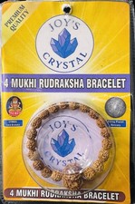 Natural 4 Mukhi Rudraksha Bracelet 1 Nepali Bead + Indonesian Beads Bracelet