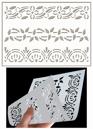 Border lace stencil - border, vintage
