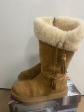 UGG Plumdale W 1894 Suede and Sheepskin Boots, Chestnut, UK5/  US 7 RRP £205)