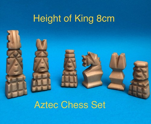 Aztec chess set latex moulds - set,