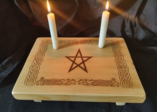 Celtic engraved witches altar - celtic,