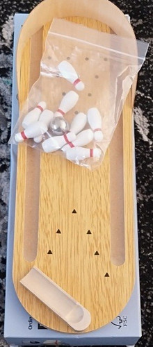 Mini bowling wooden travel - mini,