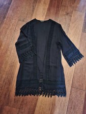 Black Detailed Kimono/Long