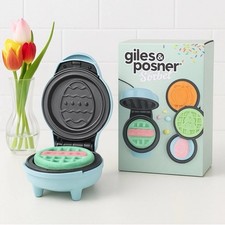 Gile &Posner 5-in-1 Mini Waffle Maker Sorbet Edition with Interchangeable Plates