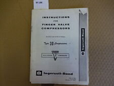 Ingersoll Rand finger valve compressor instruction manual, parts list