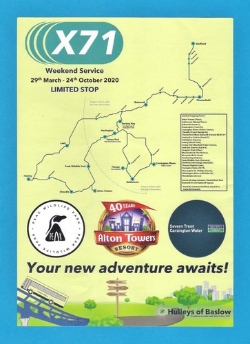 Timetable leaflet hulleys of - leaflet,