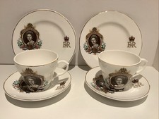 Queen Elizabeth ii Silver Jubile Mayfair Fine Bone China Tea Trio Set X 2 1977
