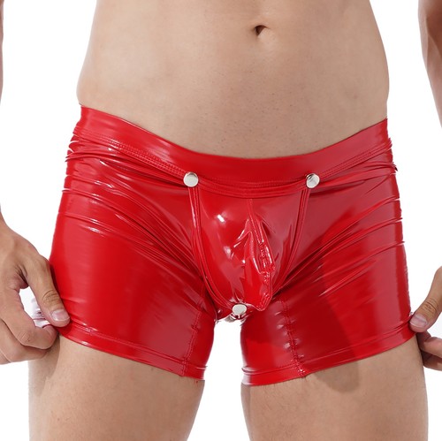 Men pvc faux leather short - men's,