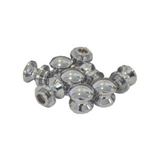 Small polished chrome effect Button and Rose set Caravan Motorhomes