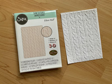 Sizzix Textured 3-D Impressions  A6 embossing folder Eileen Hull 665329 sweater