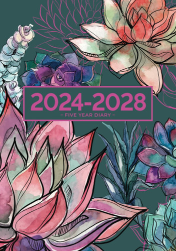 Year diary 2024 2028 a5 - year, 2024-2028