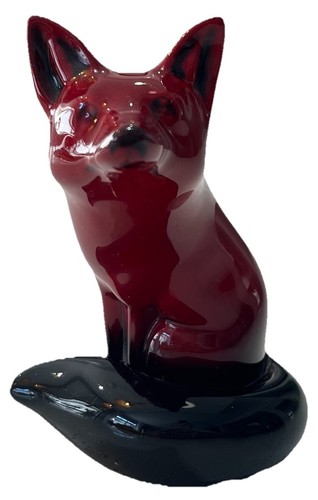 Royal doulton flambe seated - -,