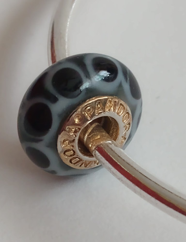 Pandora 14k gold and - 14k, black
