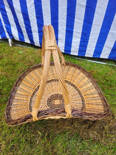 Wicker flower basket arched - flower,