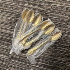 Gold Teaspoons x6 Stainless
