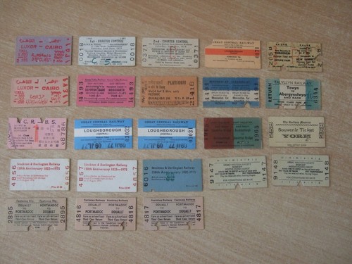 Old train tickets