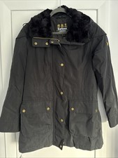 Ladies Waterproof Barbour International Garrison Jacket. Black. UK 12