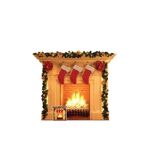Festive christmas fireplace - festive,
