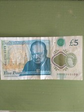 Rare Five pound note AA03