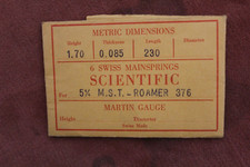 3X Swiss Watch Mainsprings for 5 1/4 MST-Roamer 376, H-1.70mm,Th-0.085mm,L-230mm