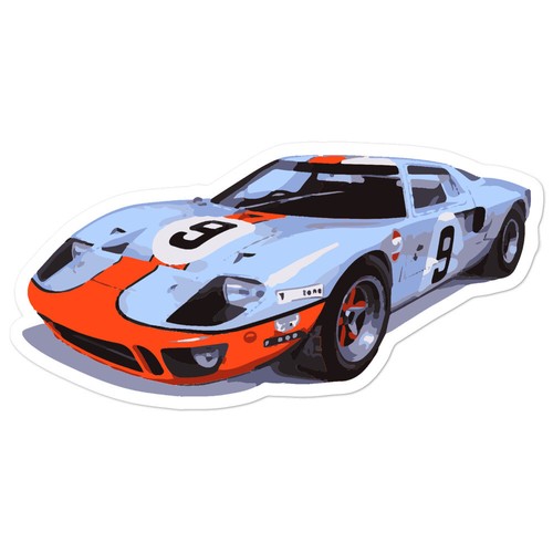 1968 gt40 racer bubble free - gt40, bubble-free