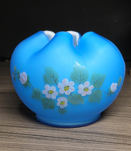 Westmoreland rose bowl blue - rose,