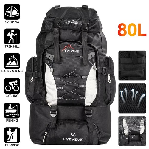 80l large waterproof backpack - large,