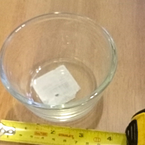 Tesco glass ribbed - ribbed, round