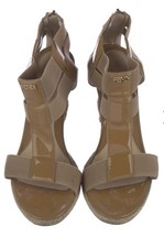 8.5 Tan Fendi T-Strap wedge
