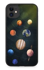 Solar System Rubber Phone Case Planets Space Galaxy Earth Saturn Venus E670