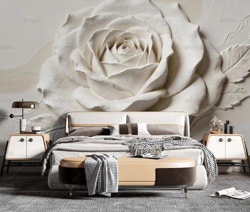 Luxury relief rose - 3d,